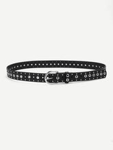 Load image into Gallery viewer, Eyelet Metal Buckle Belt