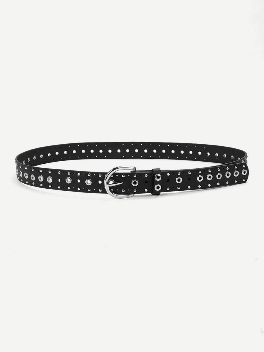 Eyelet Metal Buckle Belt