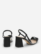 Load image into Gallery viewer, Transparent Cap Toe Chunky Heels