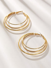 Load image into Gallery viewer, Simple Layered Hoop Earrings 1pair