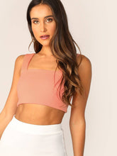 Load image into Gallery viewer, Thick Strap Rib-Knit Crop Top