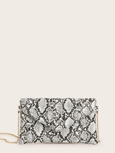 Load image into Gallery viewer, Chain Strap Snakeskin Print Bag