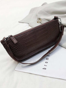 Croc Embossed Shoulder Bag