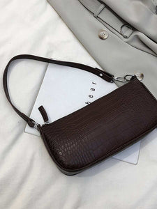 Croc Embossed Shoulder Bag