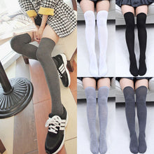 Load image into Gallery viewer, Women Knit Cotton Over The Knee Long Socks Thigh High Stocking Socks