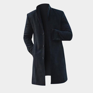 Fashion Winter Men's Trench Long Jackets Coats Overcoat Classic Jackets Solid Slim Fit Outwear Hombre Men Clothes Khaki Hombre